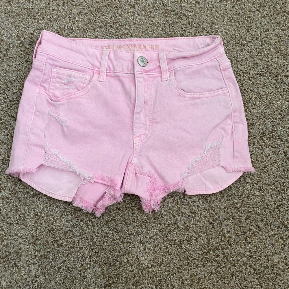 pink american eagle shorts